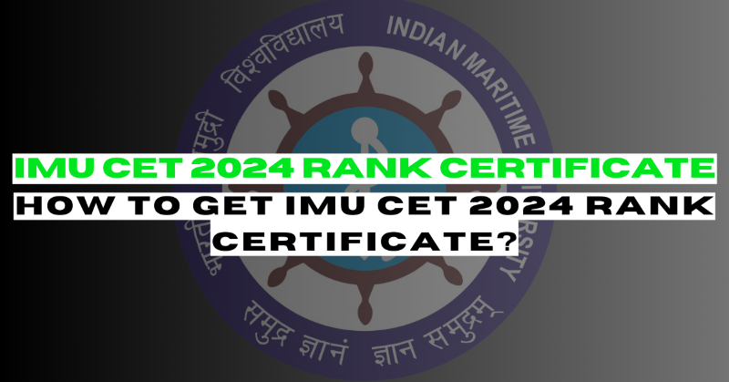 IMU CET 2024 Rank Certificate